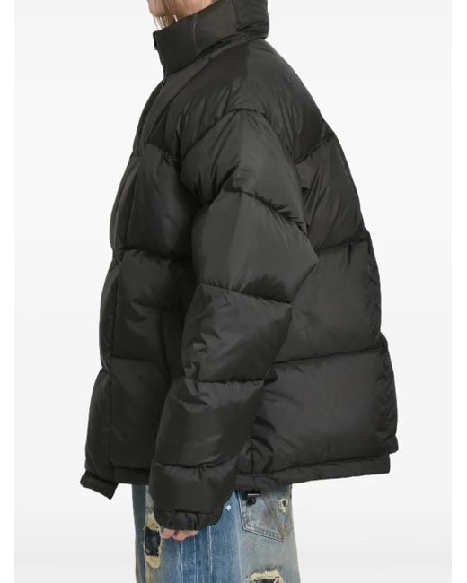 Vetements Gefütterte Jacke Mit Logo-Stickerei in Gray für Herren