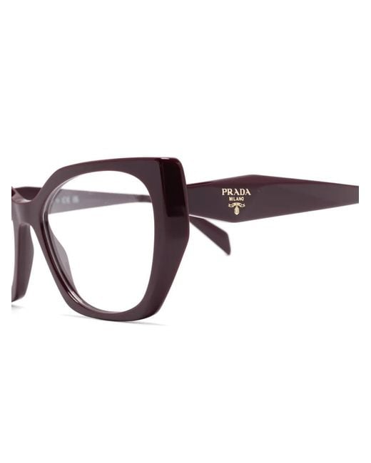 Prada Brown Geometric-Frame Glasses
