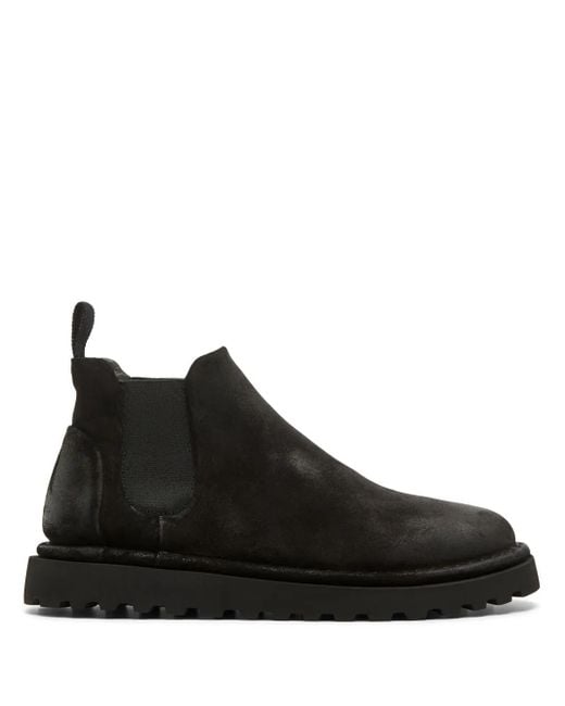 Marsèll Black Flat Ankle Boots Marsèll