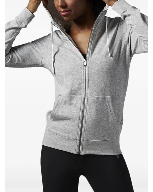 Reebok Gray Zip-Up Hood Jacket