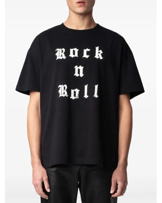 Zadig & Voltaire Rock N Roll T-Shirt in het Black voor heren