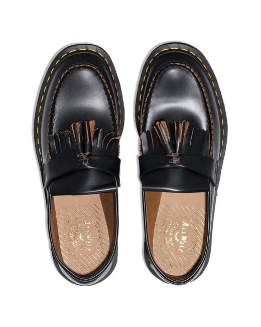 Dr. Martens Black Mie Vintage Tassled Leather Loafers for men
