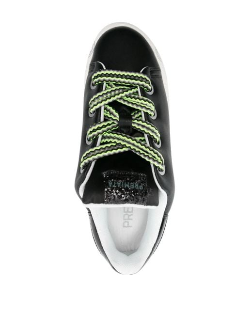 Premiata Black Low Top Sneakers