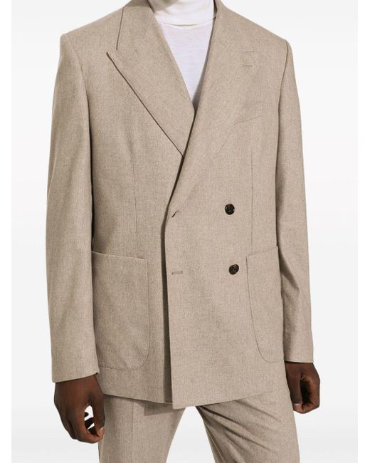 Dolce & Gabbana Natural Double-Breasted Blazer for men