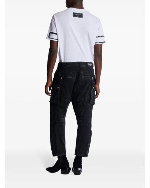 Balmain Jeans Mit Aufgesetzten Taschen in Blue für Herren