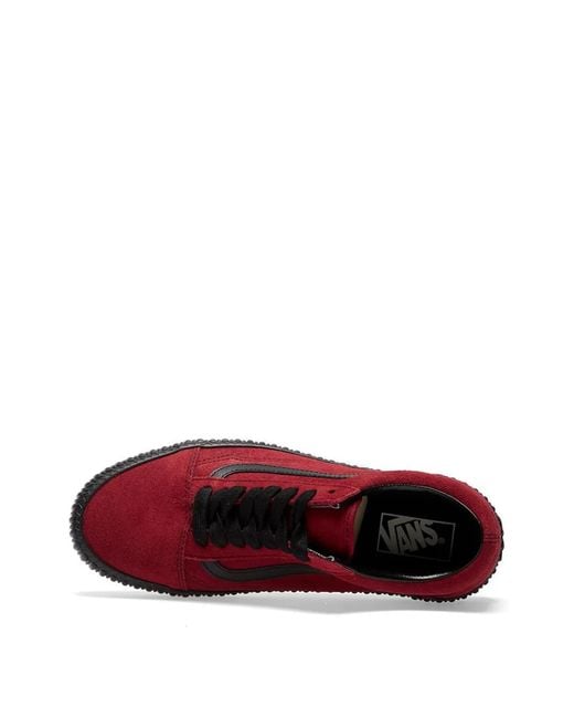 Vans Red Old Skool Logo-Patch Sneakers