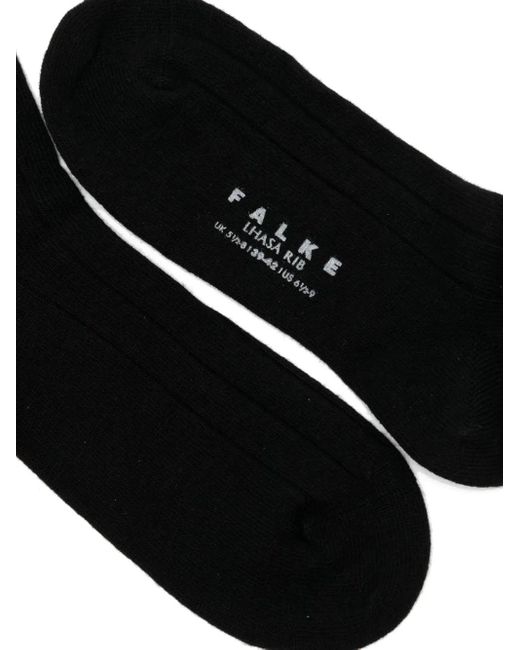 Inverni Hats Black Lhasa Ribbed Socks for men