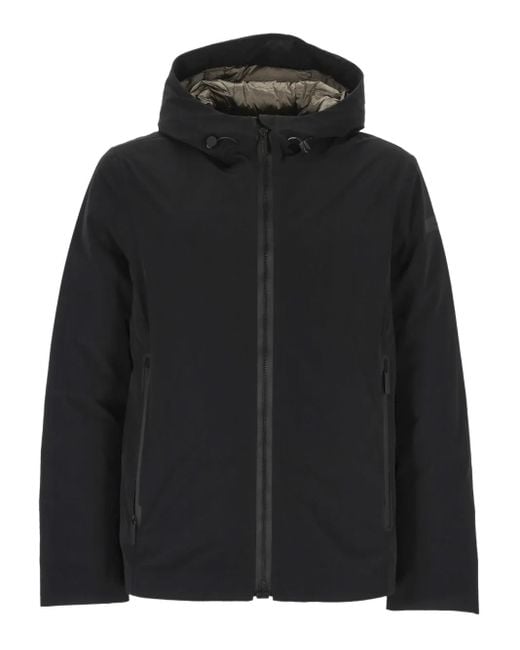 Rrd Black Hooded Zip Jacket for men