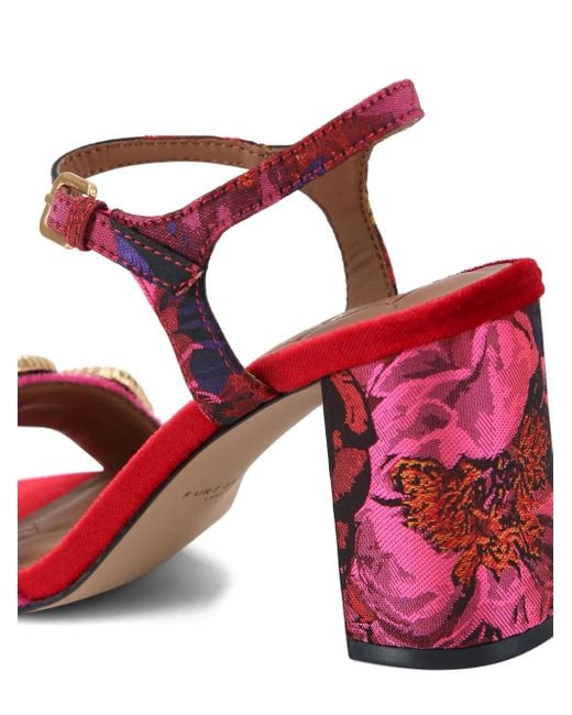 Sandali Kensington Langley Con Tacco Largo 75Mm di Kurt Geiger in Red
