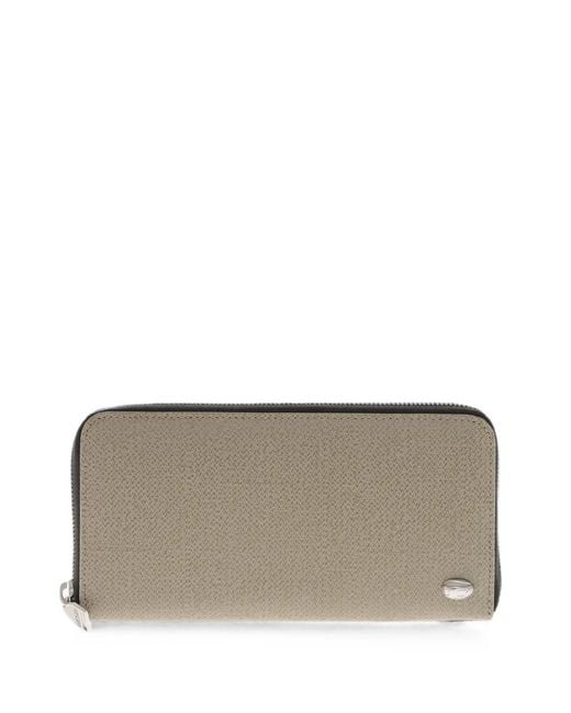 DIESEL Gray Portefeuille Zippé À Plaque Logo for men