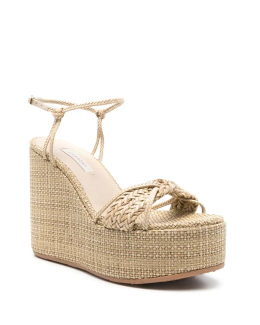 Casadei Natural Wedge Sandals