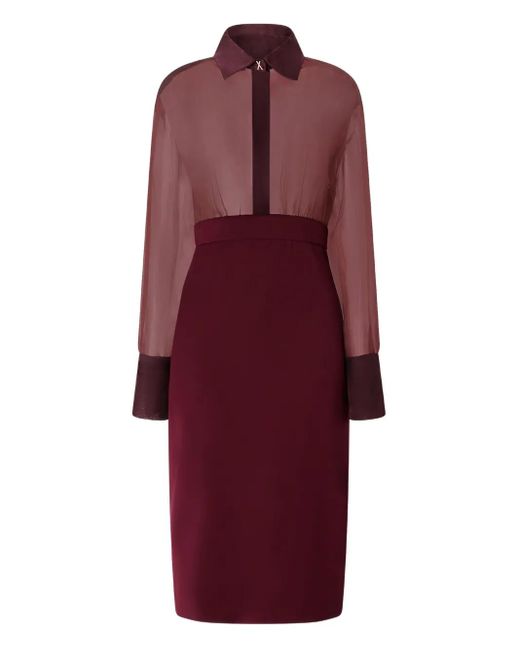 Vestido midi con aplique de cristal Genny de color Purple