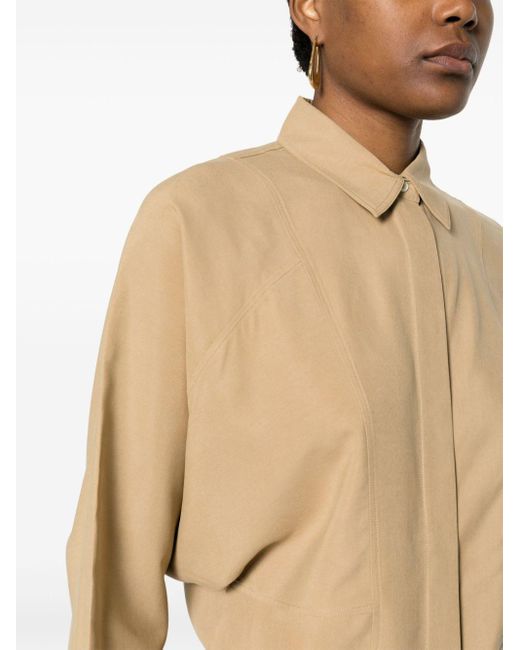 Totême  Natural Panelled Silk Shirt