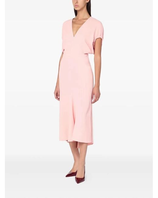 navy midi work dress Berylove Women Navy Work Dress A Line Half Sleeve Round Neck Midi Wedding Guest Dress, Navy / US16W