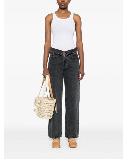 Agolde Gray Echo Tapered Jeans
