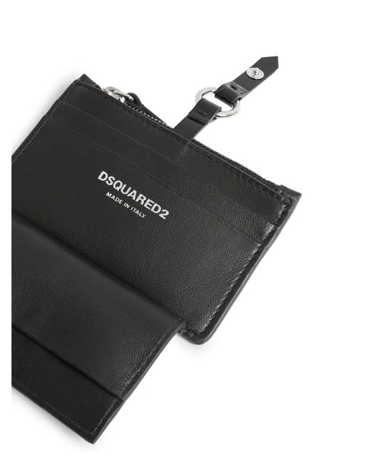 Cartera con placa del logo DSquared² de color Black