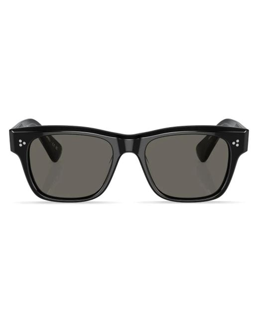 Oliver Peoples Black Birell Square-Frame Sunglasses