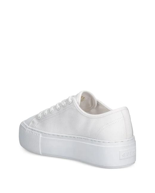 Guess White Joezi Platform Sneakers