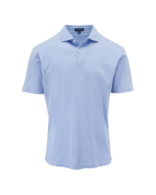 Peter Millar Blue Short-Sleeve Polo Shirt for men