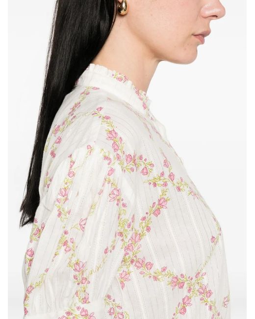 Twinset White Floral Print Shirt