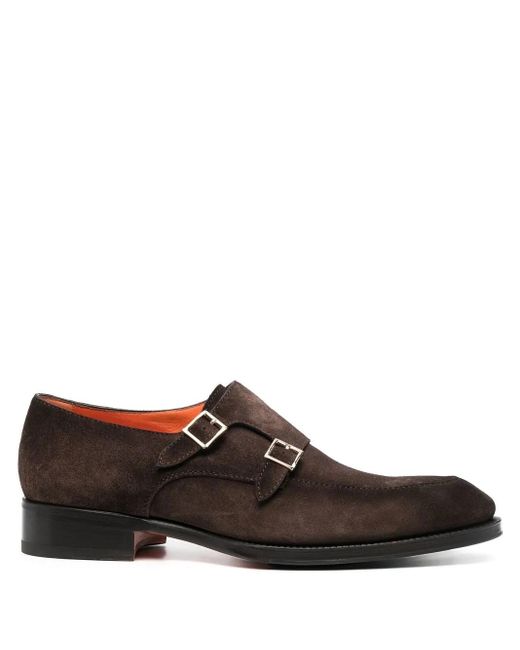 Monks Con Fibbia di Santoni in Brown da Uomo