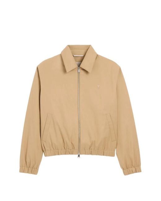 AMI Natural Cotton Padded-Jacket With Ami De Coeur for men