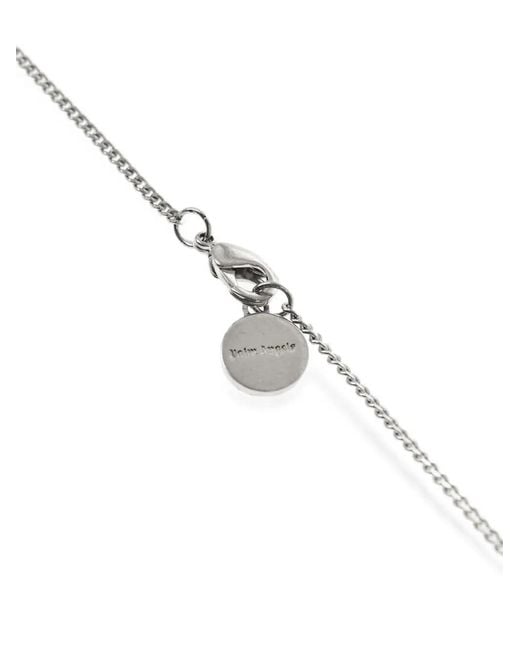 Palm Angels White Logo-Detail Necklace for men