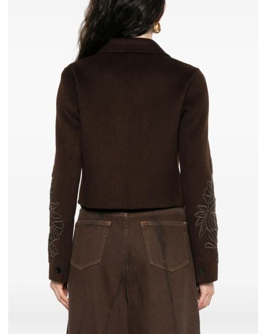 Embroidered pocket jacket ERMANNO FIRENZE de color Black