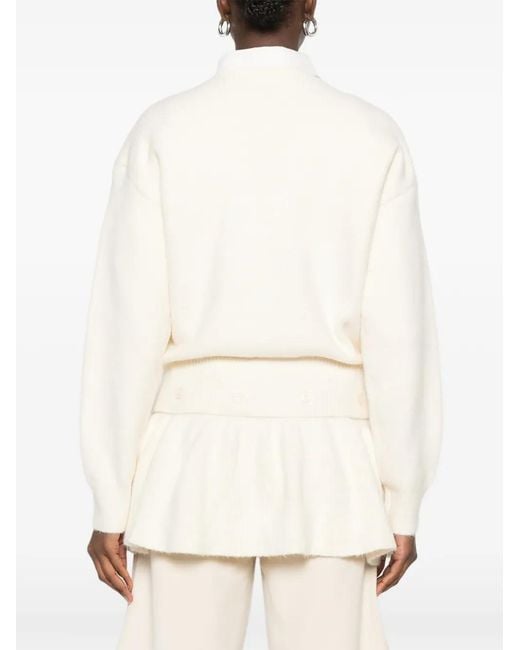Jersey Corinth Con Detalles Peplum Source Unknown de color White