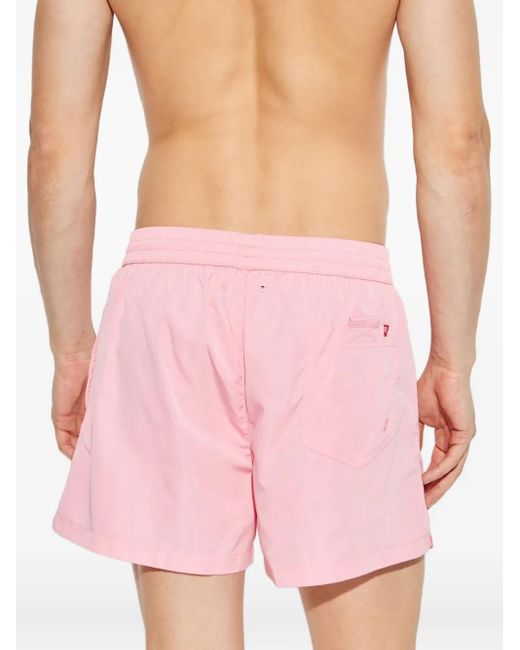 DIESEL Pink Logo-Print Swim Shorts for men