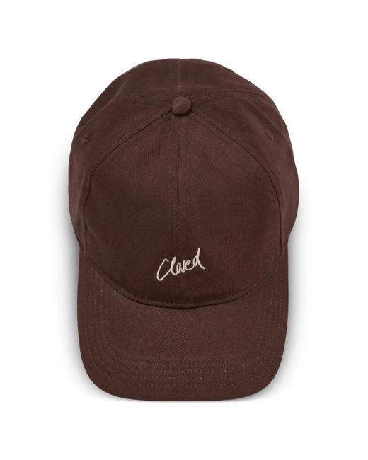 Closed Brown Logo-Embroidered Cap