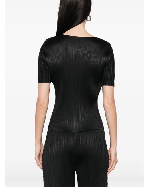 Pleats Please Issey Miyake プリーツエフェクト Tシャツ Black