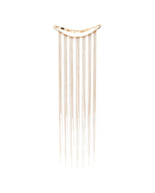 Patrizia Pepe White Chain-Fringe Choker Necklace