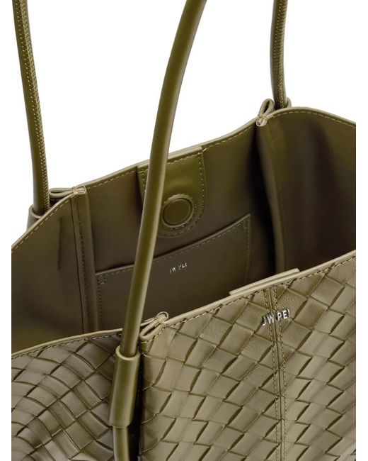 JW PEI Green Nala Interwoven Tote Bag