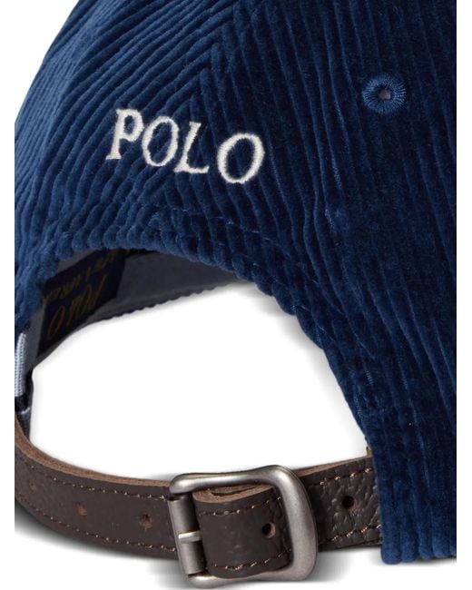 Polo Ralph Lauren Blue Corduroy Baseball Cap for men