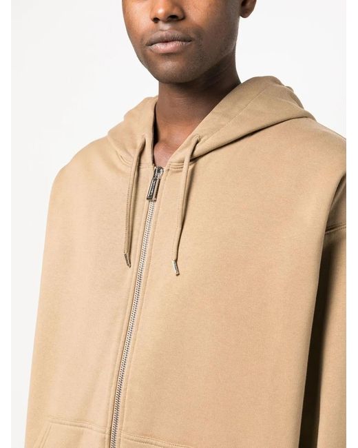 DSquared² Natural Drawstring-Hooded Zipped Jacket for men
