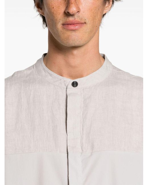 Camicia con design a inserti di Thom Krom in White da Uomo