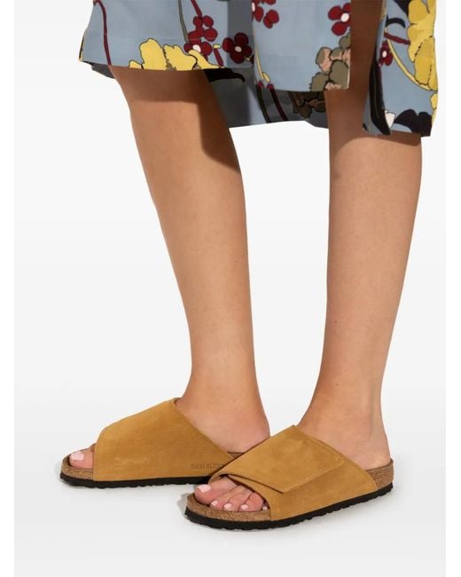Birkenstock Brown Suede Open Flat Sandals