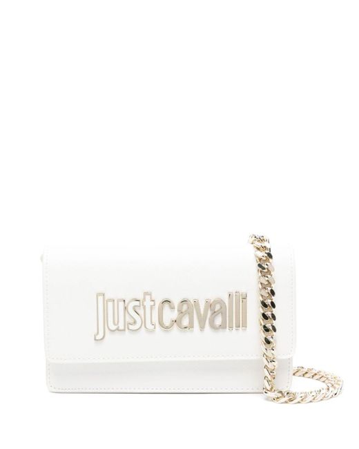 Just Cavalli White Logo-lettering Shoulder Strap
