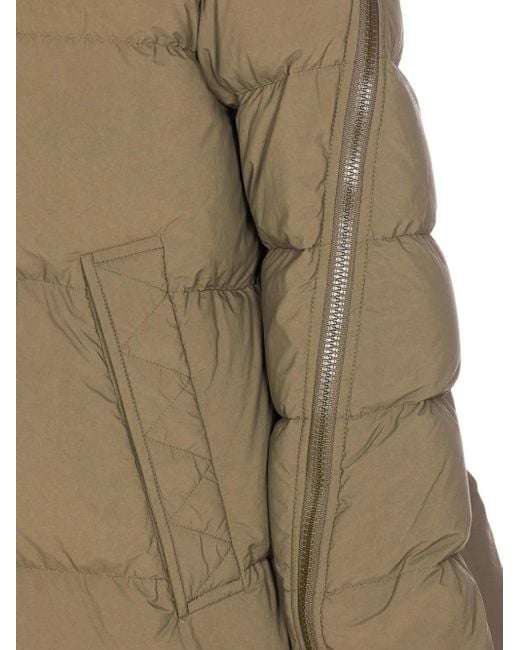 Herno Green Wattierte Jacke mit abnehmbarer Kapuze