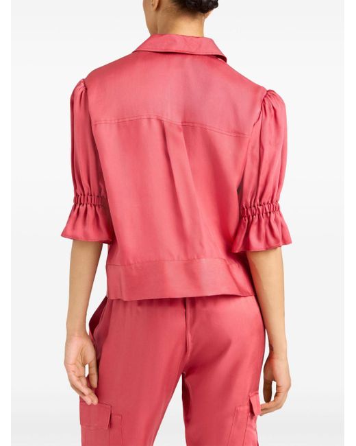 Cinq À Sept Pink Holly Short-Sleeve Jacket