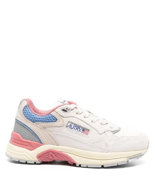 Autry White Mesh Panel Trainers