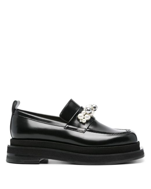 Simone Rocha Black Heart Toe Platform Loafers