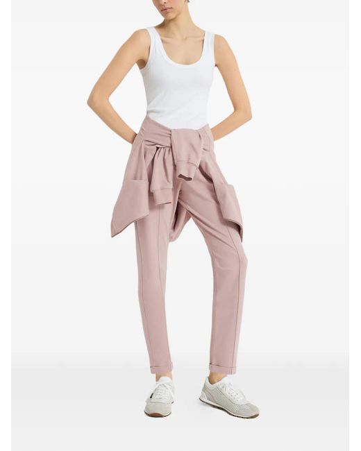 Brunello Cucinelli Pink Drawstring Track Pants