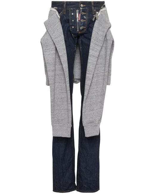 Jean À Design Superposé DSquared² pour homme en coloris Blue