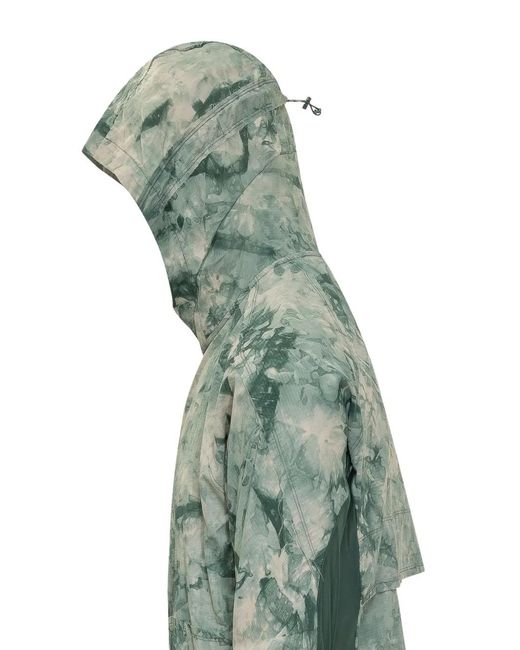 Y-3 Green Hooded Print Jacket