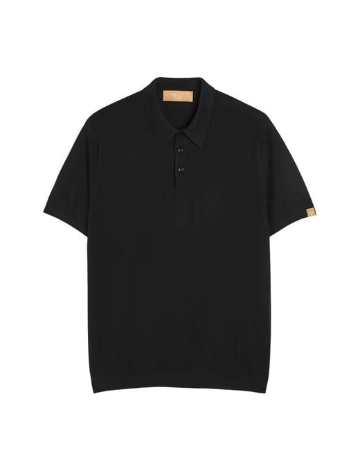 Now You Live Black Pickwell Short-Sleeve Polo Shirt for men