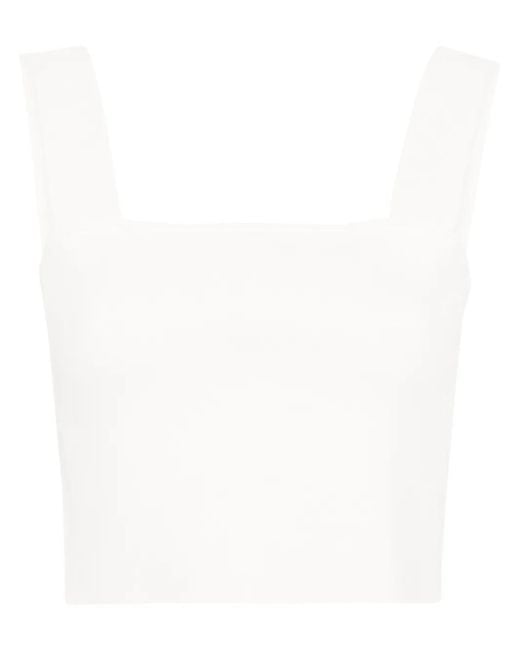 Maje White Knitted Crop Top