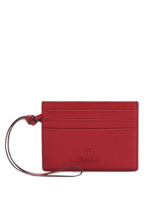 Furla Red Small Camelia Card Case