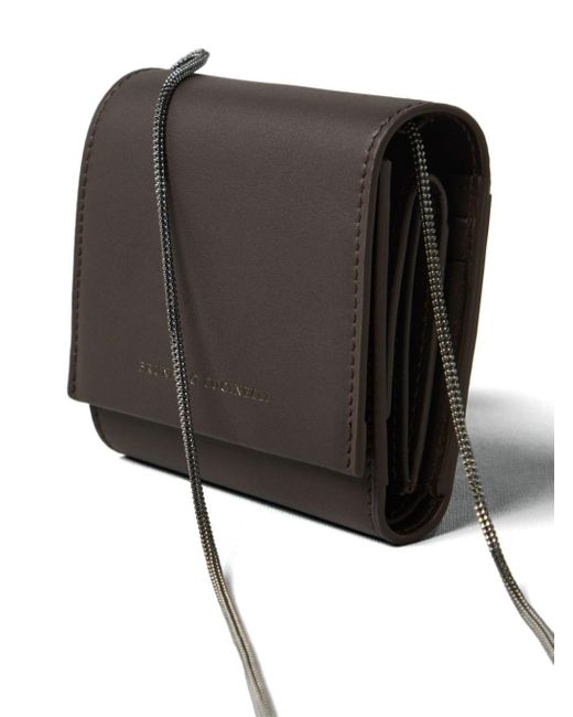 Brunello Cucinelli Black Leather Wallet